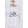 Body s potiskem New Baby Ahoj, jsem tady! - dárkové balení 74 (6-9m)
