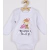 Body s potiskem New Baby Když nespím já, tak ani vy - dárkové balení 68 (4-6m)