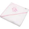 Dětská froté osuška s výšivkou a kapucí New Baby 80x80 bílá sloník