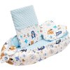 Luxusní hnízdečko s polštářkem a peřinkou New Baby z Minky modré