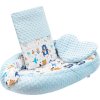 Luxusní hnízdečko s polštářkem a peřinkou New Baby z Minky modré