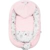 Luxusní hnízdečko s polštářkem a peřinkou New Baby z Minky růžové