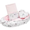 Luxusní hnízdečko s polštářkem a peřinkou New Baby z Minky růžové
