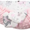 Luxusní hnízdečko s polštářkem a peřinkou New Baby z Minky růžové
