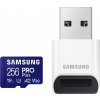 SAMSUNG PRO Plus MicroSDXC 256GB + USB Adaptér / CL10 UHS-I U3 / A2 / V30