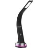 IMMAX LED stolní lampička CORELLA/ Qi nabíjení/ 7W/ 5V/2,1 A/ RGB podsvícení/ stmívatelná/ USB/ černá + stříbrné prvky