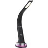 IMMAX LED stolní lampička CORELLA/ Qi nabíjení/ 7W/ 5V/2,1 A/ RGB podsvícení/ stmívatelná/ USB/ černá + stříbrné prvky