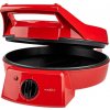 NEDIS pec na pizzu a gril/ 3 nastavení teploty/ velikost grilovací desky 30 cm/ spotřeba 1800 W/ červený (hliník)
