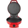 NEDIS pec na pizzu a gril/ 3 nastavení teploty/ velikost grilovací desky 30 cm/ spotřeba 1800 W/ červený (hliník)