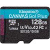 KINGSTON Canvas Go Plus 128GB microSDXC / UHS-I V30 U3 / CL10 / bez adaptéru