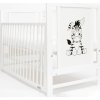 Dětská postýlka New Baby BEA Zebra se stahovací bočnicí bílá