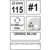 Rotační rašple úhlová hrubá 115 mm typ 1