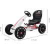 Dětská šlapací motokára Go-kart Milly Mally Abarth bílá