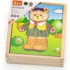 Dřevěné oblékací puzzle Viga Medvídek