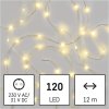 LED vánoční drop řetěz, 12 m, venkovní i vnitřní, teplá bílá, časovač