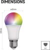 Chytrá LED žárovka GoSmart A60 / E27 / 9 W (60 W) / 806 lm / RGB / stmívatelná / WiFi