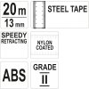 Pásmo měřící ocelové 20m,13mm