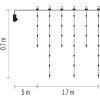 LED vánoční drop řetěz – rampouchy, 1,7 m, venkovní i vnitřní, teplá bílá, programy