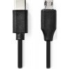 NEDIS kabel USB 2.0/ zástrčka USB-C - zástrčka USB micro-B/ černý/ bulk/ 1m