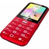EVOLVEO EasyPhone XO, mobilní telefon pro seniory s nabíjecím stojánkem (červená barva)