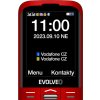 EVOLVEO EasyPhone XO, mobilní telefon pro seniory s nabíjecím stojánkem (červená barva)