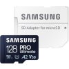 SAMSUNG PRO Ultimate MicroSDXC 128GB + SD Adaptér / CL10 UHS-I U3 / A2 / V30