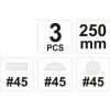 Rašple na dřevo sada 3 ks 250 mm #45