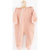 Kojenecký mušelínový overal s kapucí New Baby Comfort clothes růžová 62 (3-6m)