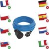 Počasí odolný prodlužovací kabel 10 m / 1 zásuvka / modrý / PVC / 230 V / 1,5 mm2