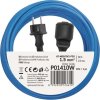 Počasí odolný prodlužovací kabel 10 m / 1 zásuvka / modrý / PVC / 230 V / 1,5 mm2