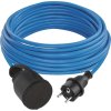 Počasí odolný prodlužovací kabel 10 m / 1 zásuvka / modrý / PVC / 230 V / 1,5 mm2