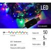 COLORWAY LED řetěz/ vnitřní / 50 LED / délka 5m / více barevný/ 8 funkcí/ napájení USB