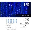 COLORWAY LED girlanda/ vnitřní / 300 LED / délka 3 x 3m / modrá/ AC 220V