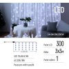 COLORWAY LED girlanda/ vnitřní / 300 LED / délka 3 x 3m / studená bílá/ AC 220V