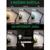 IMMAX LED stolní lampička ZOOM/ s lupou/ 12W/ 5V/2A/ stmívatelná/ černá