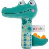 Dětská pískací plyšová hračka s chrastítkem Akuku Krokodýl