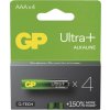 Alkalická baterie GP Ultra Plus AAA (LR03), 4 ks