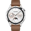 Huawei Watch GT 4/46mm/Silver/Elegant Band/Brown