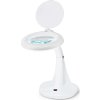 NEDIS zvětšovací stolní LED lampa/ čočka 3 + 12 dioptrií/ spotřeba 6,5 W/ teplota 6500 K/ světelný tok 585 lm/ bílá