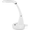 NEDIS zvětšovací stolní LED lampa/ čočka 3 + 12 dioptrií/ spotřeba 6,5 W/ teplota 6500 K/ světelný tok 585 lm/ bílá