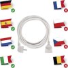 Prodlužovací kabel 5 m / 1 zásuvka / bílý / PVC / 1,5 mm2