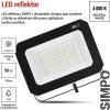 LED reflektor SIMPO 50 W, černý, neutrální bílá