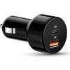 GENIUS rychlo autonabíječka PD-36AC-Car, 36W (2x18W), rychlé nabíjení, USB-C PD3.0, USB-A QC3.0, černá