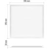 LED panel LEXXO backlit 60×60, čtvercový vestavný bílý, 30W neutr. b.