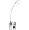 IMMAX LED stolní lampička FRESHMAN s RGB podsvícením/ 10W/ 350lm/ 5V/2A/ držák na tužky/ bílá