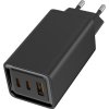 COLORWAY 1x USB a 2x USB-C/ turbo síťová nabíječka/ 65W/ 100V-240V/ Černá
