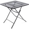 HAPPY GREEN Stůl ocelový skládací čtvercový IOWA 70 x 70 x 72 cm