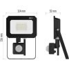 LED reflektor SIMPO s pohybovým čidlem, 20 W, černý, neutrální bílá