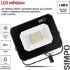 LED reflektor SIMPO 10 W, černý, neutrální bílá