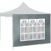 Bočnice pro párty stan WINDOW 2x3m 420D šedá WATERPROOF